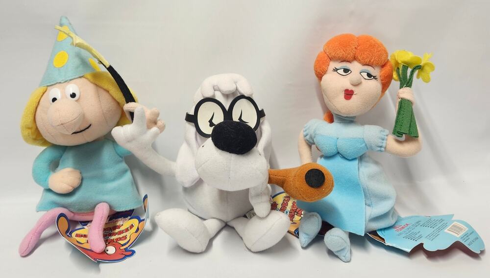 Vintage 2000 Rocky & Bullwinkle Friends Plush Lot of 3 Stuffins CVS Tags